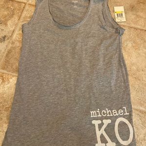 Michael Kors Tank Top Graphic Logo Muscle T Shirt